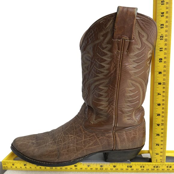Justin Men's Western Boots Vintage Elephant Exotic Leather Cowboy 8.5 D - Picture 13 of 14